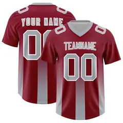 Cardinal Gray Vertical Gradient Stripe Team Football Jersey 1