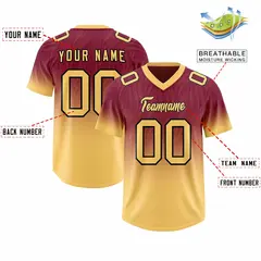 Cardinal Khaki Gradient Authentic Outdoor Football Jersey 2