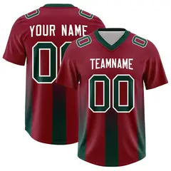 Cardinal Midnight Green Gradient Vertical Stripe Football Jersey