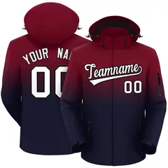 Cardinal Navy Gradient Hooded Waterproof Outdoor Jacket 1