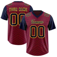 Cardinal Navy Star Pattern Raglan Sleeves Football Jersey 1