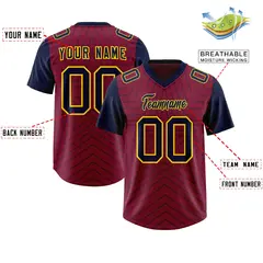 Cardinal Navy Star Pattern Raglan Sleeves Football Jersey 2