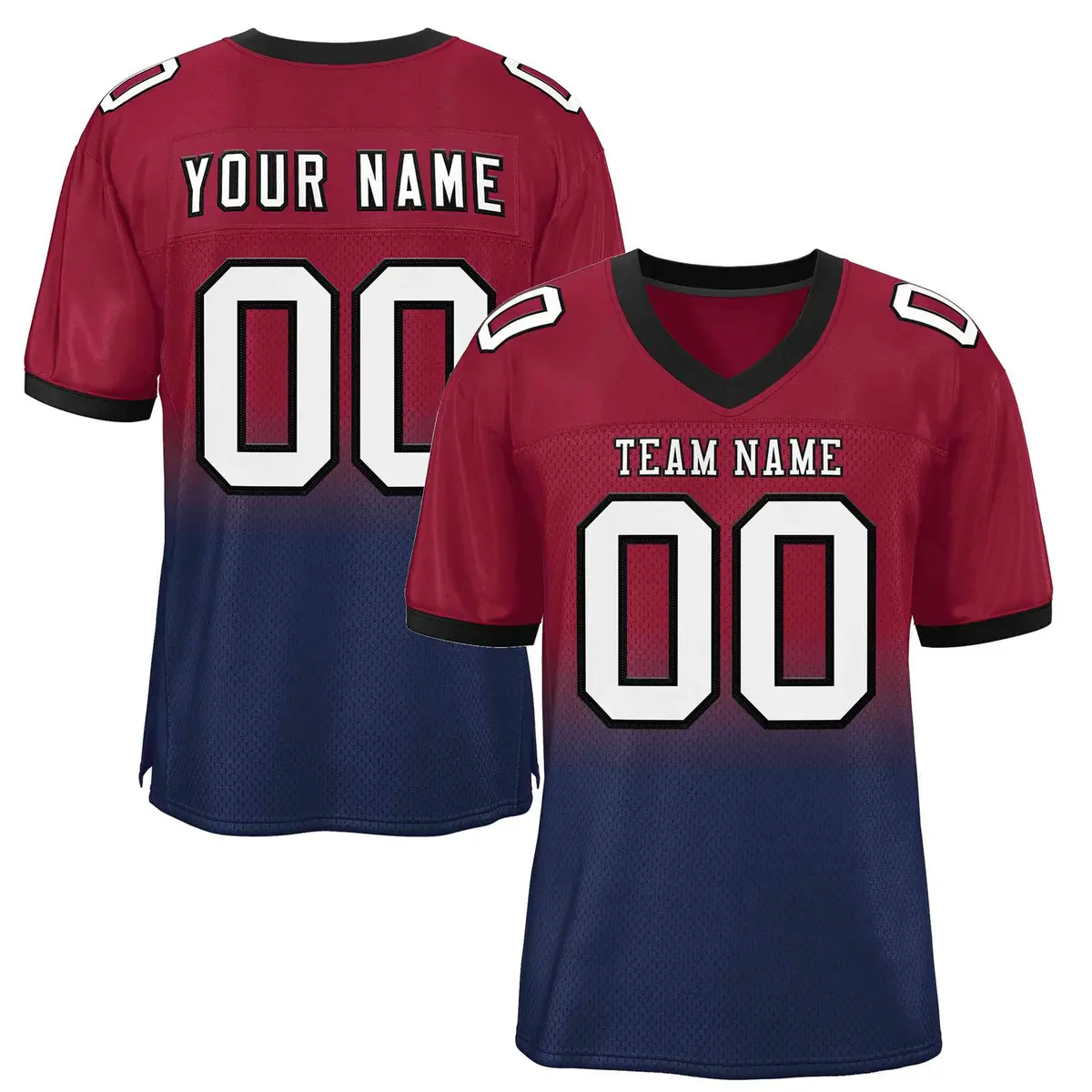 Cardinal Navy White-Black Gradient Outdoor Football Jersey