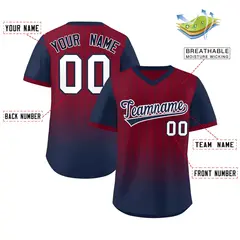 Cardinal Navy-White Gradient Pinstripe Baseball Jersey 2