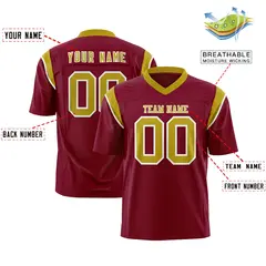 Cardinal Old Gold Shoulder Cut Two-Tone Flag Football Jersey 2