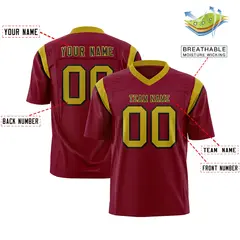 Cardinal Old Gold Shoulder Cut Two-Tone Flag Football Jersey 2