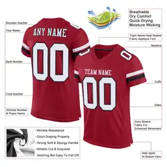 Cardinal White-Black Classic Mesh Authentic Football Jersey 2