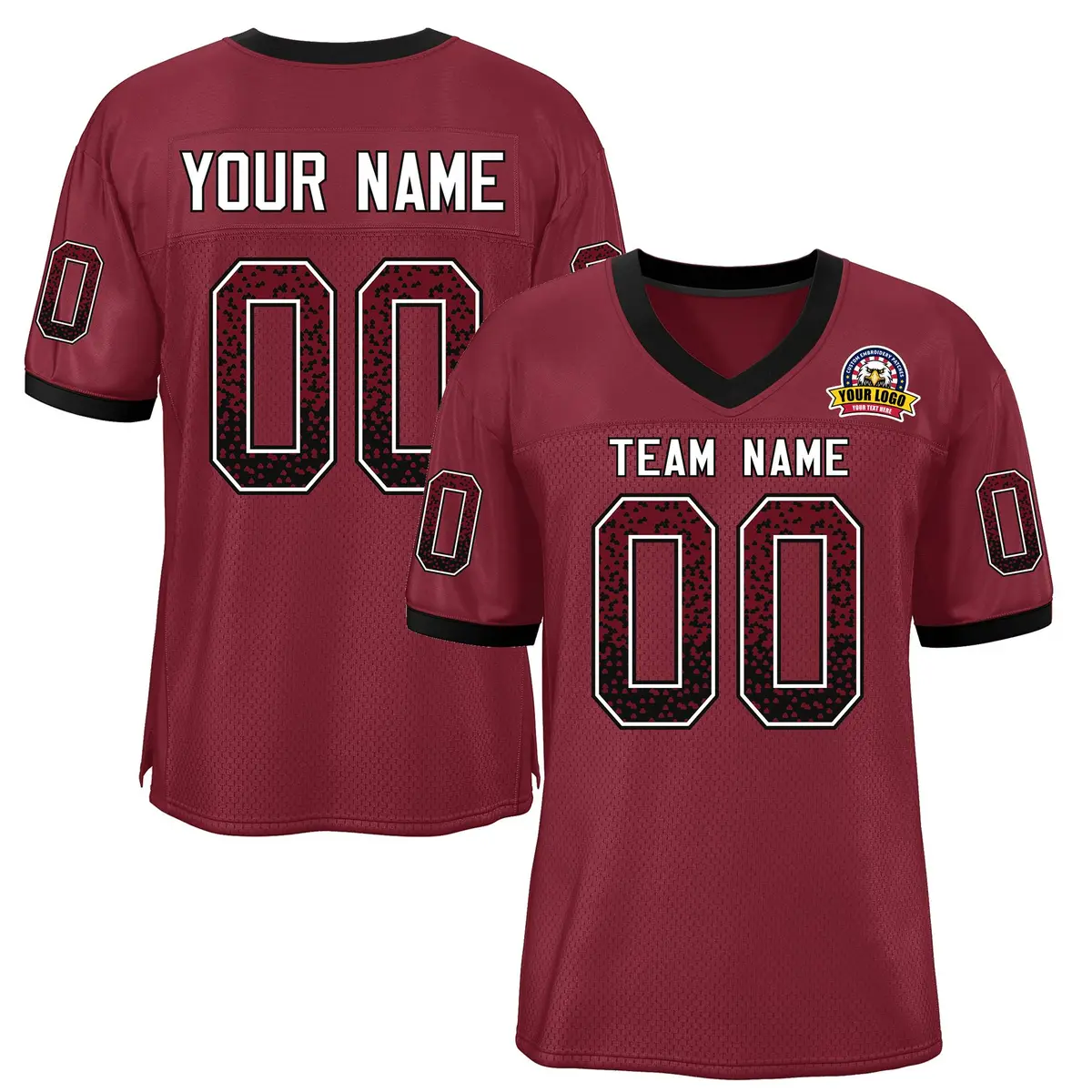 Cardinal White-Black Drift Mesh Football Jersey