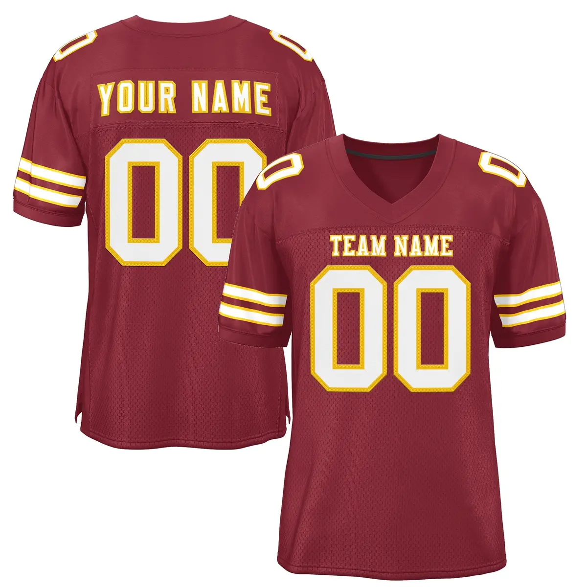 Cardinal White-Gold Classic Mesh Authentic Football Jersey