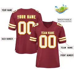 Cardinal White-Gold Classic Mesh Authentic Football Jersey 2