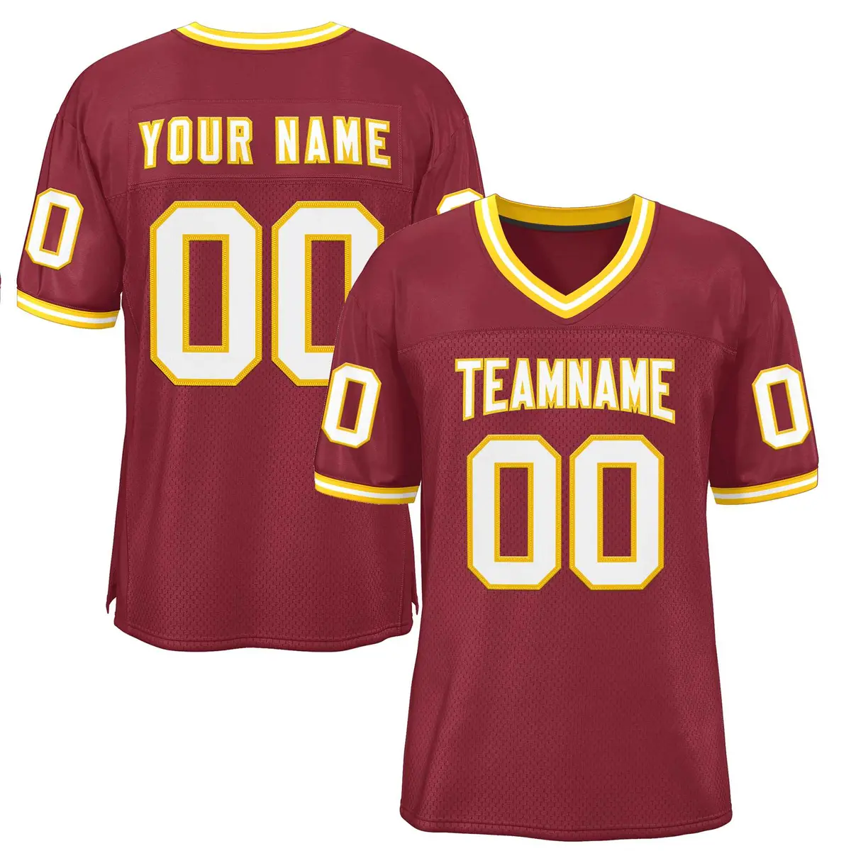 Cardinal White-Gold Classic Style Authentic Football Jersey