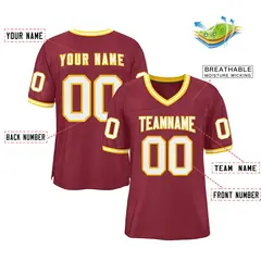 Cardinal White-Gold Classic Style Authentic Football Jersey 2