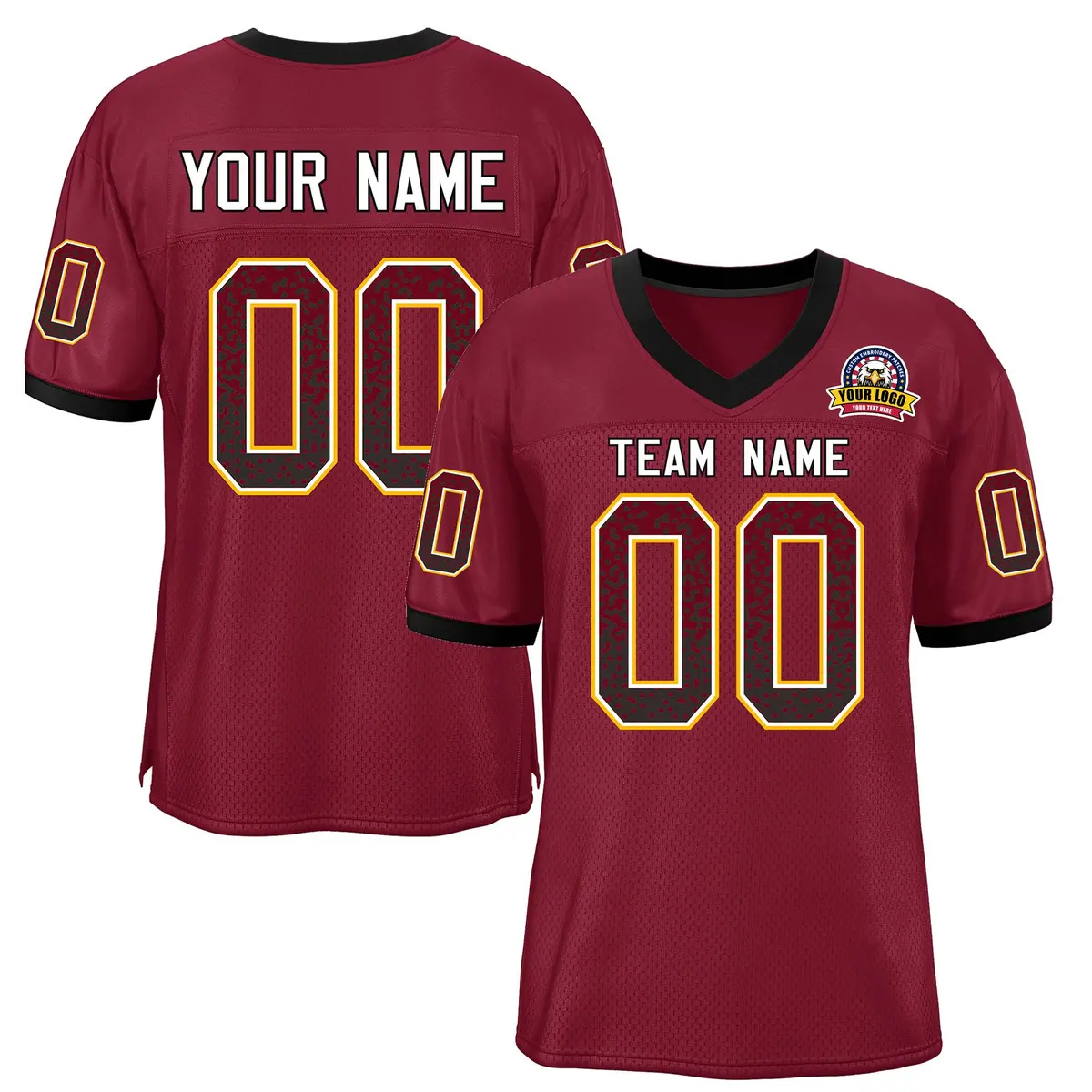 Cardinal White-Gold Drift Mesh Football Jersey