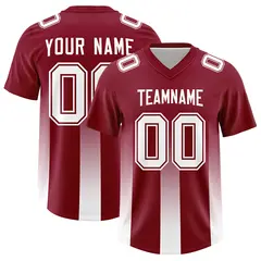Cardinal White Gradient Vertical Stripe Football Jersey