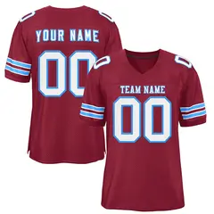Cardinal White-Powder Blue Mesh Football Jersey 1