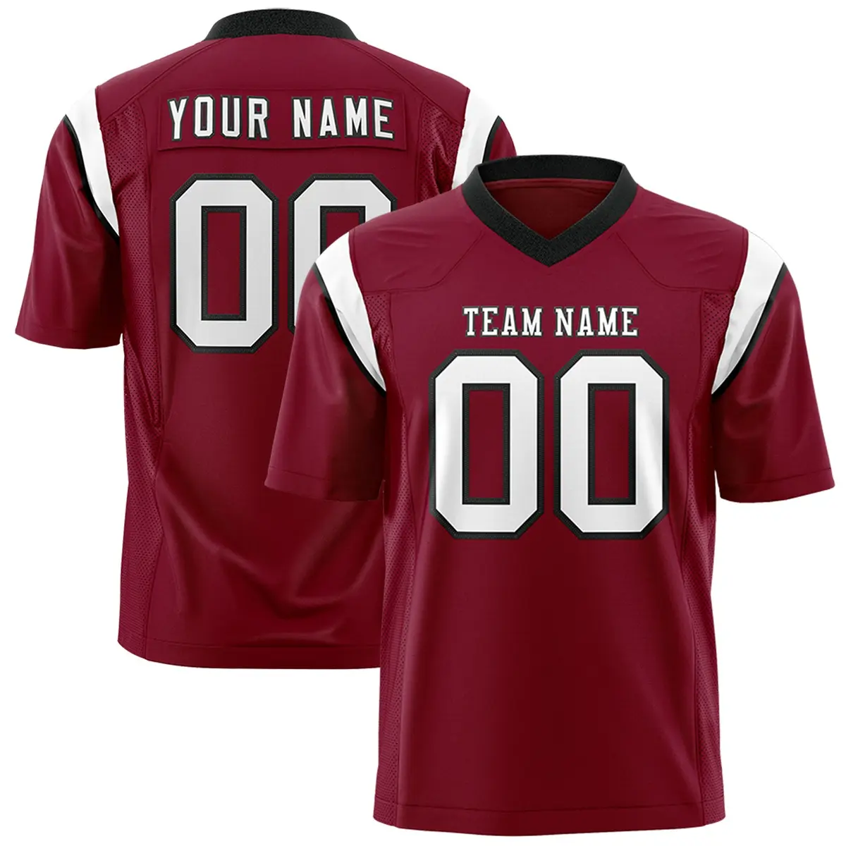 Cardinal White Two-Tone Shoulder Cut Flag Football Jersey