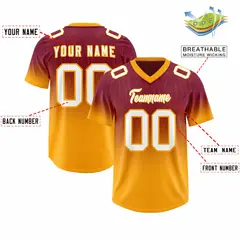 Cardinal Yellow Gradient Outdoor Authentic Football Jersey 2