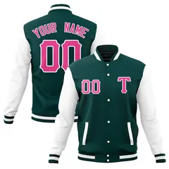Casual Full-Snap Varsity Letterman Baseball Jacket 1