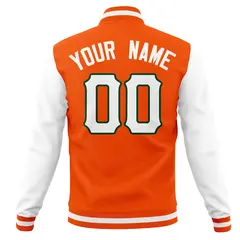 Casual Full-Snap Varsity Letterman Baseball Jacket 14