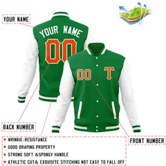 Casual Full-Snap Varsity Letterman Baseball Jacket 28