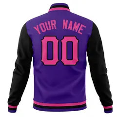 Casual Full-Snap Varsity Letterman Baseball Jacket 38