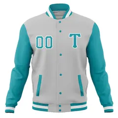Casual Full-Snap Varsity Letterman Baseball Jacket 45