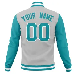 Casual Full-Snap Varsity Letterman Baseball Jacket 46