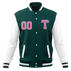 Casual Full-Snap Varsity Letterman Baseball Jacket 5