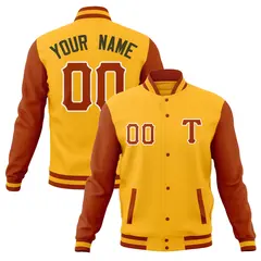 Casual Full-Snap Varsity Letterman Baseball Jacket 57