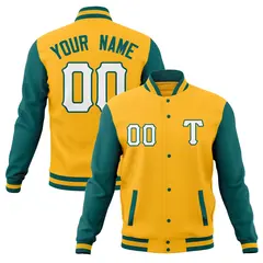 Casual Full-Snap Varsity Letterman Baseball Jacket 73