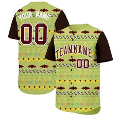 Champagne Brown White Mexican Style Baseball Jersey