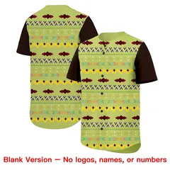 Champagne Brown White Mexican Style Baseball Jersey 7