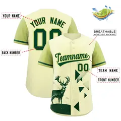 Champagne Cream Raptor Series Raglan Hip Hop Baseball Jersey 2