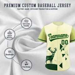 Champagne Cream Raptor Series Raglan Hip Hop Baseball Jersey 3