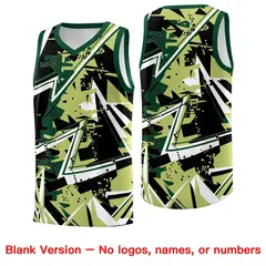 Champagne Kelly Green Abstract Graffiti Quick-Drying Basketball Jersey 6