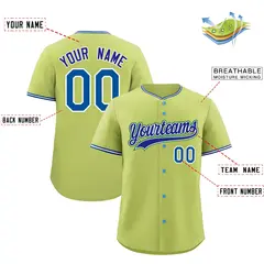 Champagne White Royal Baseball Jersey 2