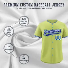 Champagne White Royal Baseball Jersey 3