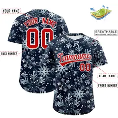 Christmas Graffiti Pattern Authentic Baseball Jersey 2