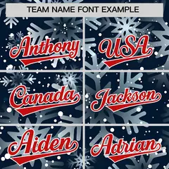Christmas Graffiti Pattern Authentic Baseball Jersey 3