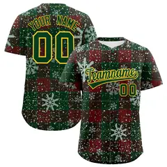 Christmas Graffiti Pattern Authentic Baseball Jersey
