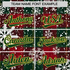 Christmas Graffiti Pattern Authentic Baseball Jersey 3