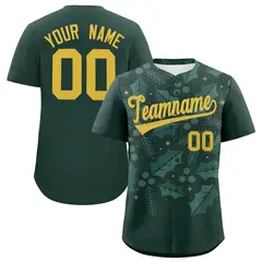 Christmas Graffiti Pattern Authentic Baseball Jersey