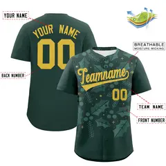 Christmas Graffiti Pattern Authentic Baseball Jersey 2