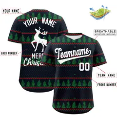 Christmas Graffiti Pattern Authentic Baseball Jersey 2