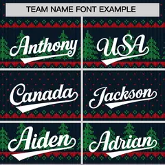 Christmas Graffiti Pattern Authentic Baseball Jersey 3