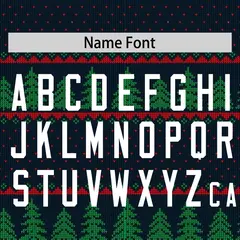 Christmas Graffiti Pattern Authentic Baseball Jersey 4