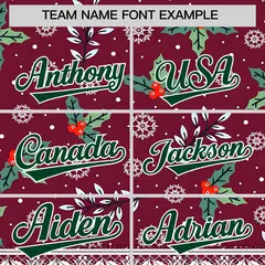 Christmas Graffiti Pattern Authentic Baseball Jersey 3