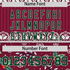 Christmas Graffiti Pattern Authentic Baseball Jersey 4