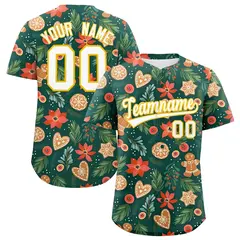 Christmas Graffiti Pattern Authentic Baseball Jersey