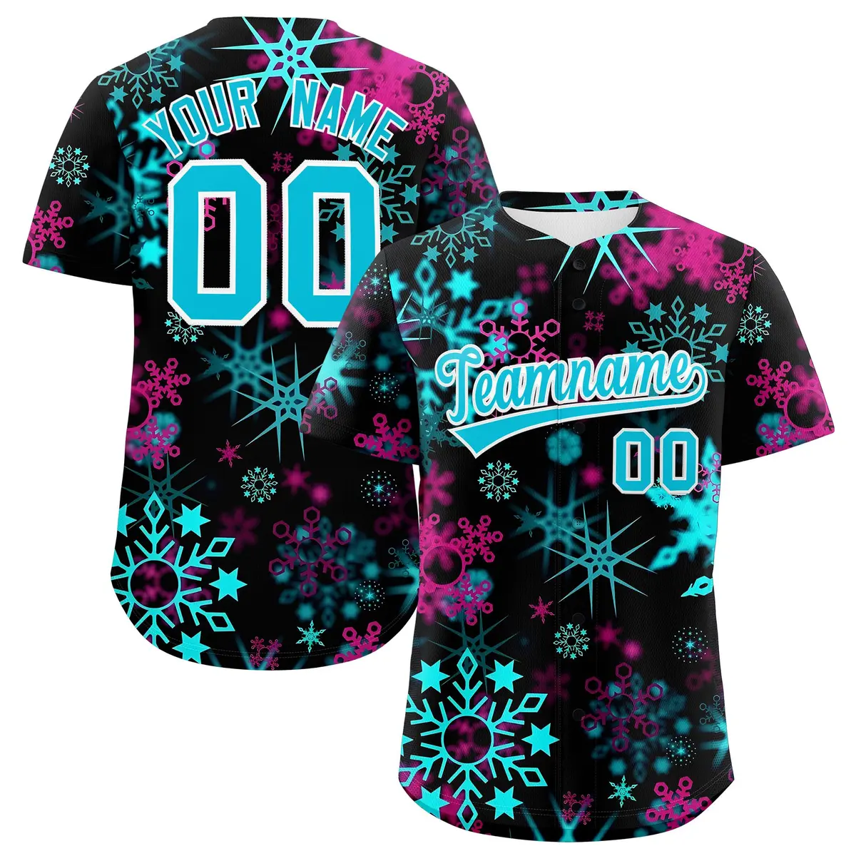 Christmas Graffiti Pattern Authentic Baseball Jersey